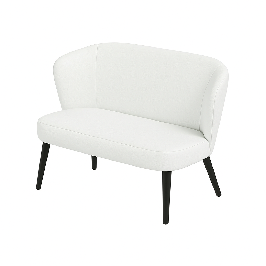 Bancheta piele LOTUS culoare ALB