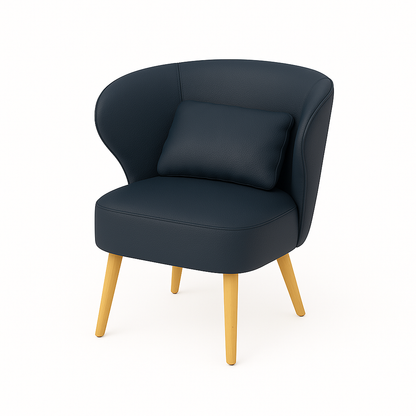 Fotoliu piele NEAGRA | model CAPRICE