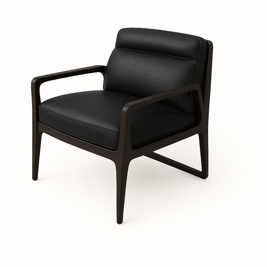 Fotoliu piele NEAGRA | model DARIA A