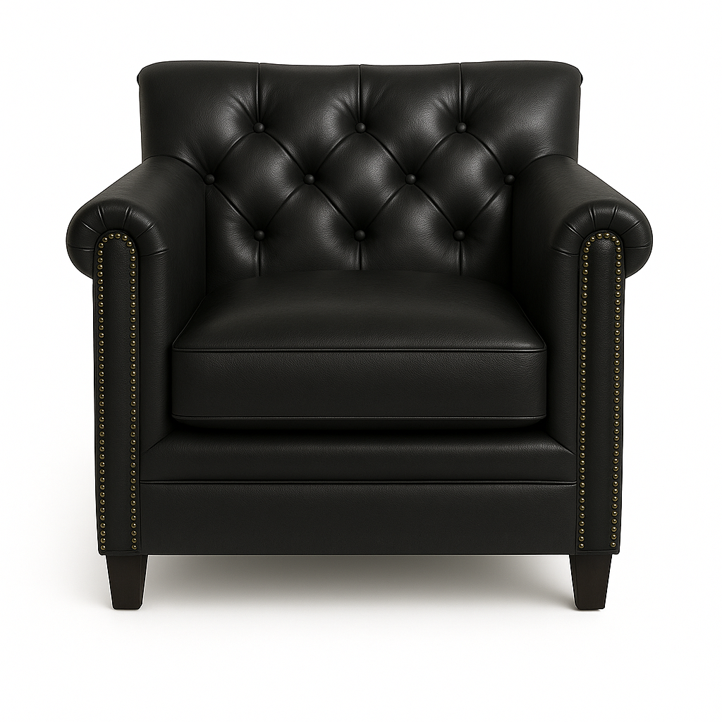 Fotoliu piele NEAGRA | model TAN