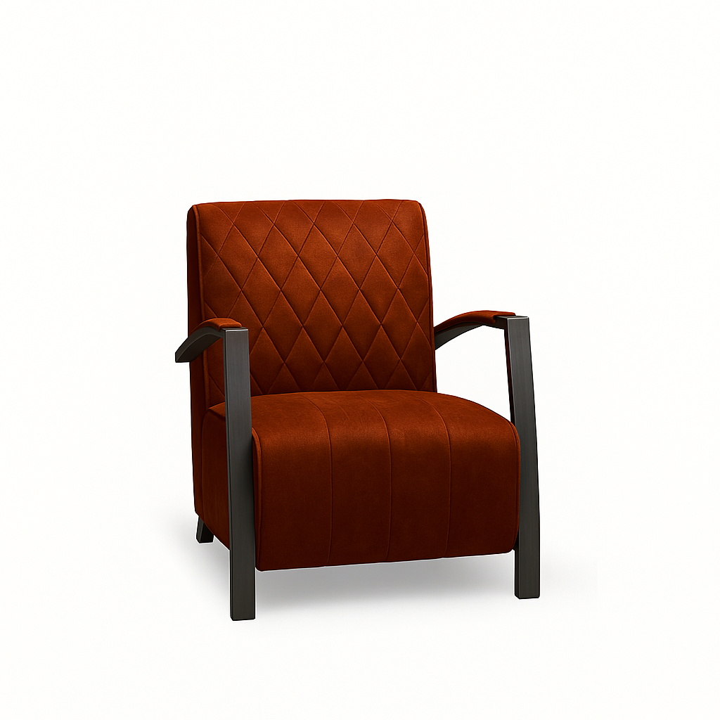 Fotoliu catifea DIAMOND culoare ROSCAT