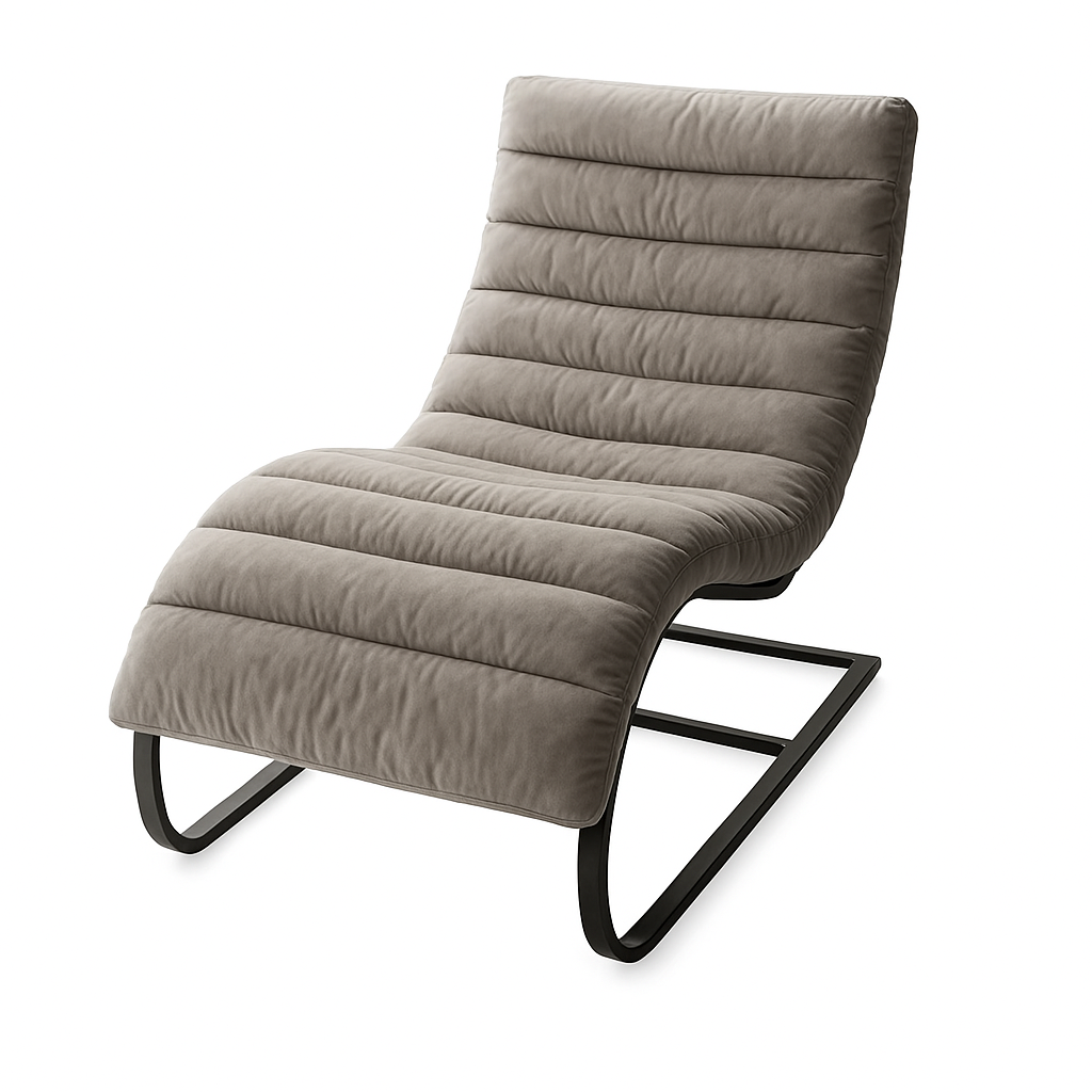 Fotoliu catifea LONE culoare GRI