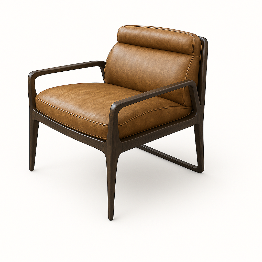 Fotoliu piele DARI A culoare MARO