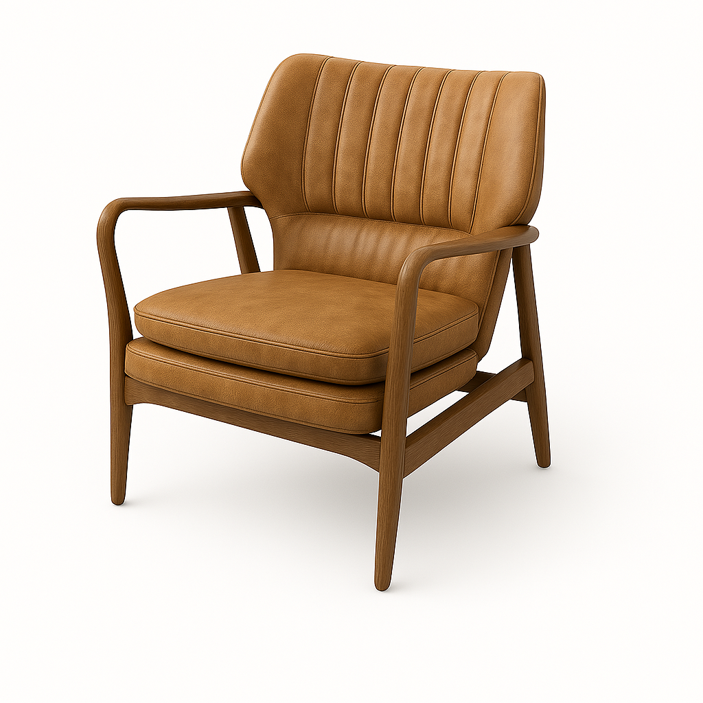 Fotoliu piele VIA culoare MARO