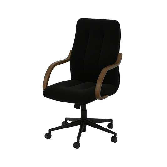 Scaun birou catifea NEAGRA | model OVO