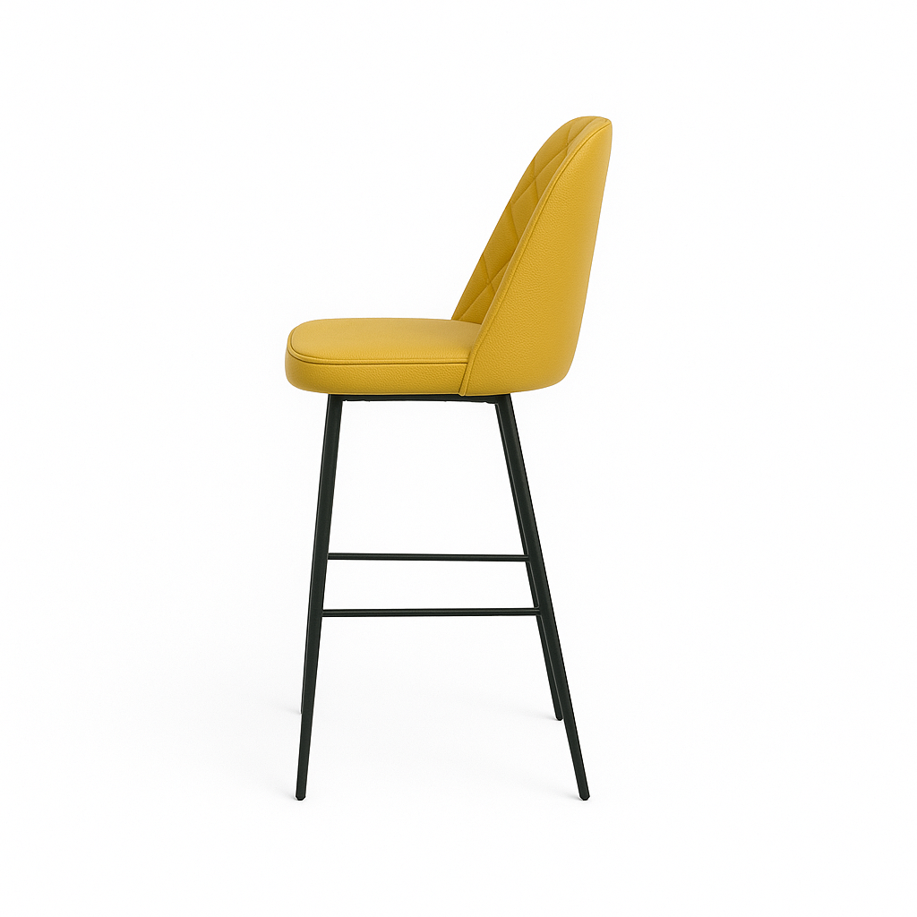 Scaun bar piele naturala GALBENA | model FOX