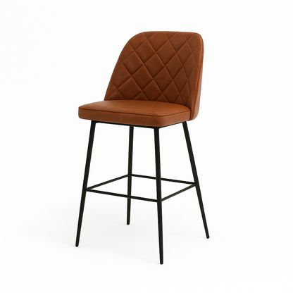 Scaun bar piele naturala GALBENA | model FOX