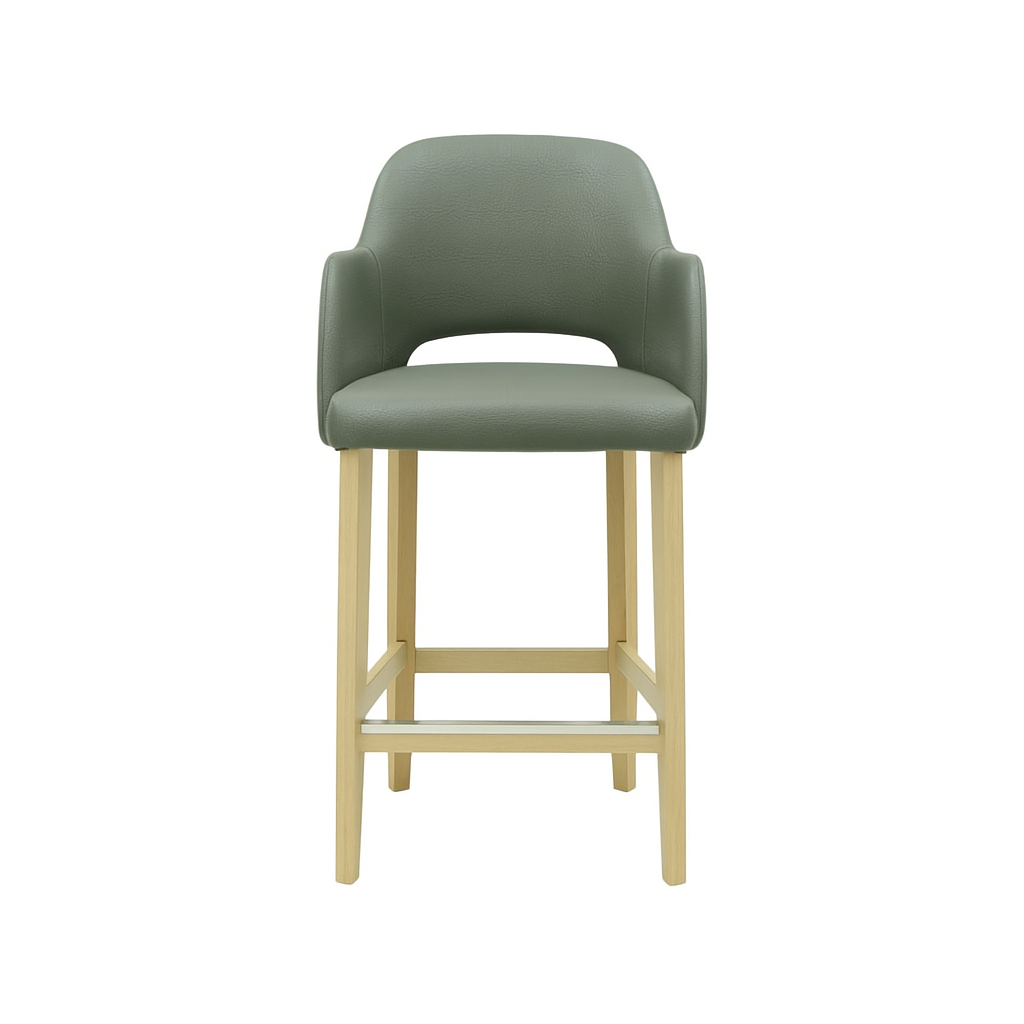 Scaun bar piele VERDE | model APRIL