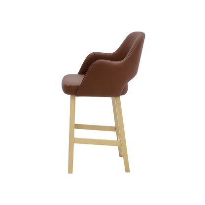 Scaun bar piele GALBENA | model APRIL