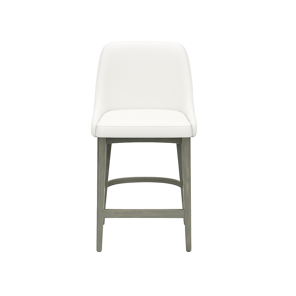 Scaun bar piele naturala BEJ | model GINA