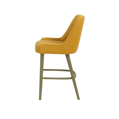 Scaun bar piele VERDE | model GINA