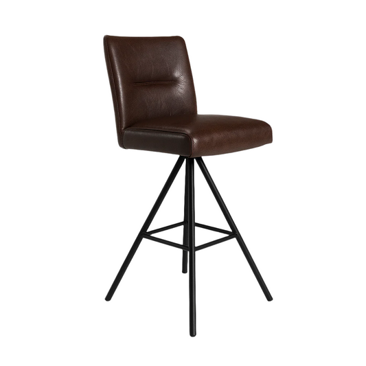 Scaun bar piele MARO INCHIS | model INDU