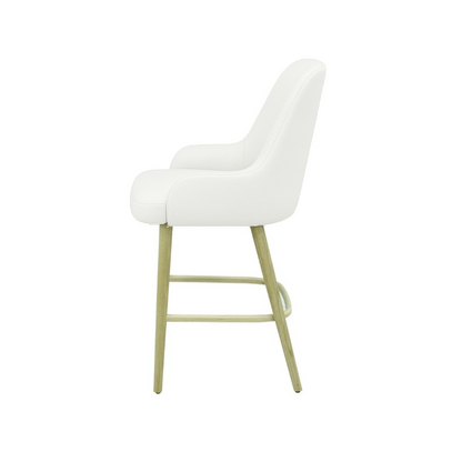 Scaun bar piele naturala BEJ | model ROCCO