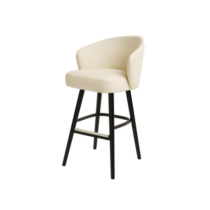 Scaun bar piele naturala BEJ | model BRUNO