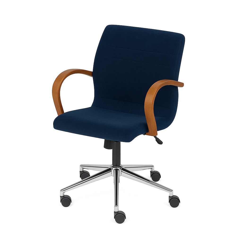 Scaun ergonomic catifea ALBASTRA | model GOLD O