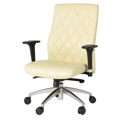 Scaun birou piele BEJ | model MAGIC O