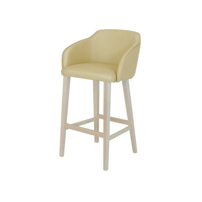 Scaun bar piele GALBENA | model CROCO