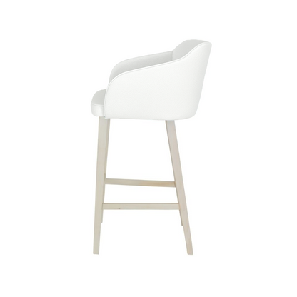 Scaun bar piele naturala BEJ | model CROCO