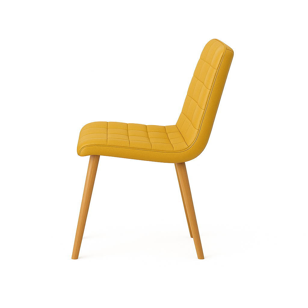 Scaun piele GALBENA | model RIGA